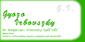 gyozo vrbovszky business card